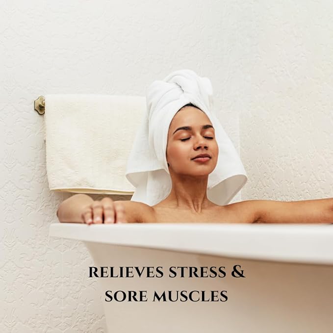 All Natural Bath Salt Soak - Exfoliating Dead Sea Salt + Himalayan Salt Bath Body Scrub for Calm, Soothing and Detoxing (Calm - Lavender)