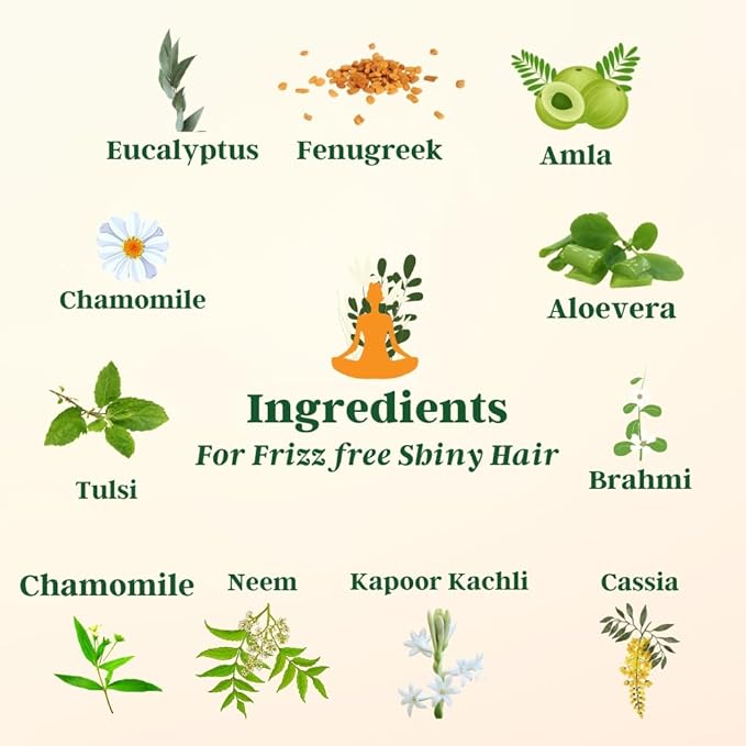 CULTIVATOR'S Organic Hair Mask for Dry & Frizzy Hair, Deep Conditioning for Split Ends Repair & Shine, with Amla, Shikakai, Brahmi & Bhringraj Powder for Men & Women, 3.5 Ounce, 1 Pack