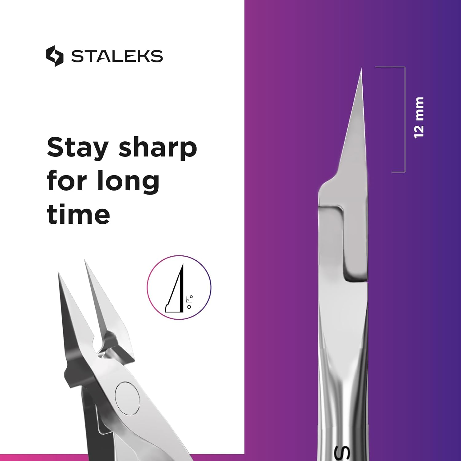 Staleks Pro Nail Nippers EXPERT NE-61-12, Full Jaw, 0.47 Inch (12mm)