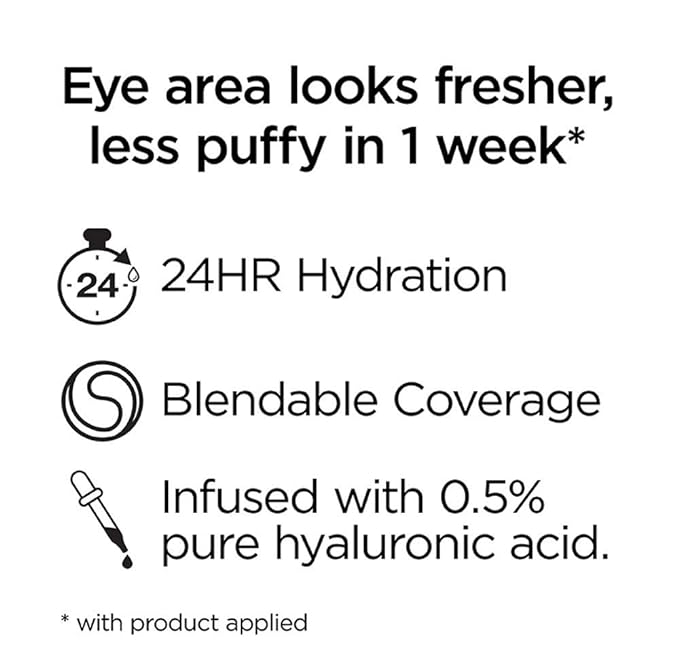 L'Oreal Paris True Match Eye Cream in a Concealer, 0.5% hyaluronic acid, Fair C1-2, 0.4 fl. oz.