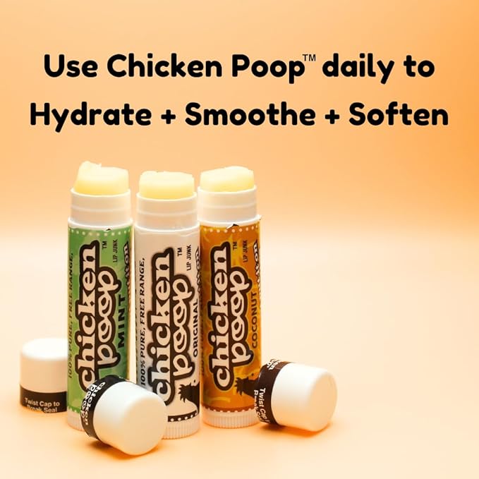 Free Range Chicken Poop (Lip Junk) 0.15 oz Lip Balm (Pack of 2)