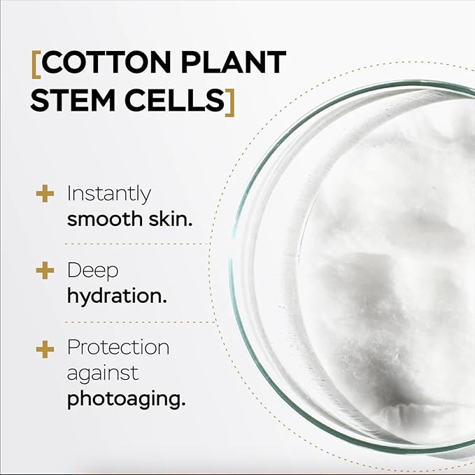 Moisturizing Eye Cream w/Aloe Vera, Collagen, Hyaluronic Acid, Cotton Stem Cells for Dark Circles, Puffiness & Bags - Under Eye Hydration Cream for Women & Men (1 Fl Oz)