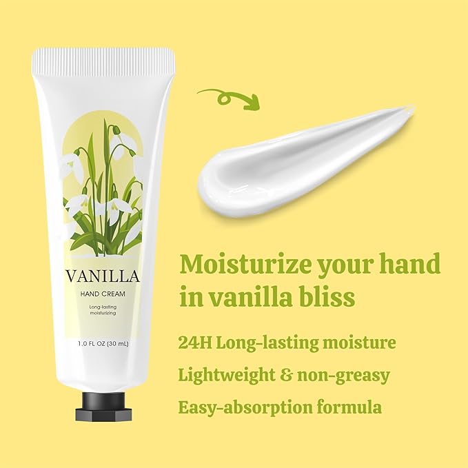 Gift Set for Women 8Pcs Bath and Body Gift Baskets for Women, Vanilla Self Care Gift Ideas Birthday Gifts Mothers Day, Christmas Gifts