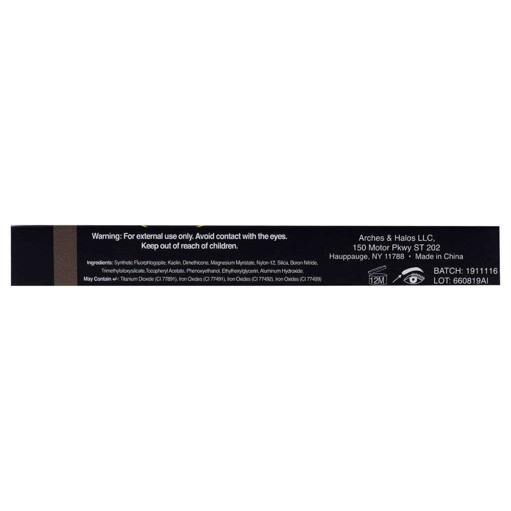 Arches and Halos Duo Luxury Brow Powder - Eyebrow Shaper and Color - Powder Compact with 2 Neutral Shades - Vegan - Charcoal - 0.1 oz