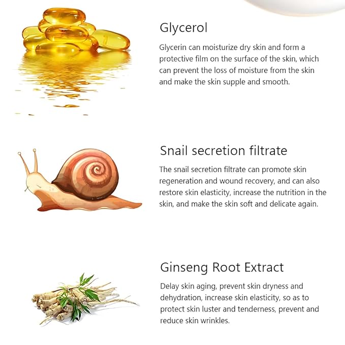 Snail Mucin Skincare Bundle – Complete 4-Step Routine with Snail Mucin Serum, Toner, Gel Cleanser, and Moisturizing Cream for Hydrated, Glowing, and Youthful Skin