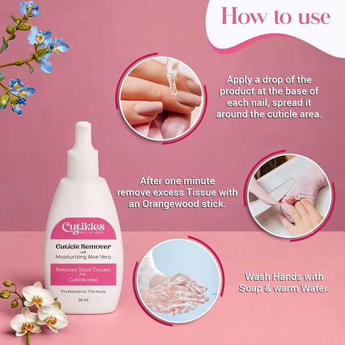 CUTIKLES Cuticle Remover Gel. Quick-Action, No-Spill Professional Gel Formula Removes Dead Tissues from Cuticle Area Instantly. Moisturizing Aloe Vera protects & hydrates nails - 1 Fl.Oz.