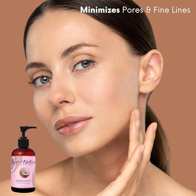 Best of Nature 100% Pure Fractionated Coconut Oil - Liquid MCT Massage & Body Oil, Unscented Moisturizer for Hair, Skin, Face, Aromatherapy Carrier for Essential Oils, Gallon (128 fl oz)