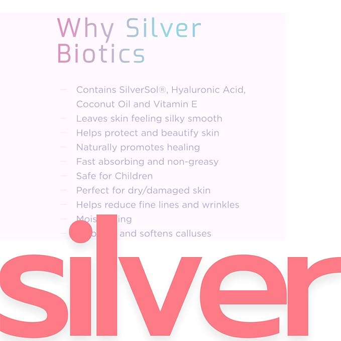 Silver Biotics Advanced Skin Cream | Grapefruit Scent | Lotion Infused with SilverSol and Hyaluronic Acid | All Natural Ingredients to Heal, Smooth Your Skin Blemishes and Scars | 1.2 oz