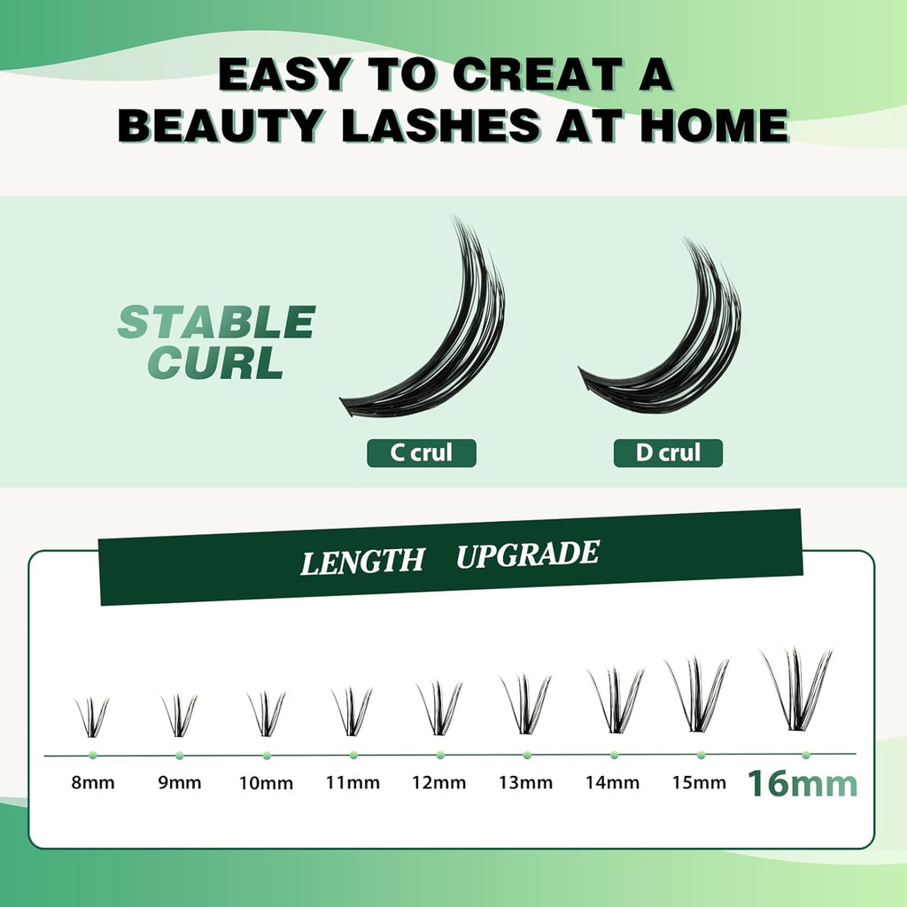 Lash Clusters 300pcs Individual Lashes 30D 0.07D Curl 9-18MIX DIY Eyelash Extension KEYYOU Large Tray Volume Soft&Natural Cluster Lashes(30D-0.07D,9-18MIX）