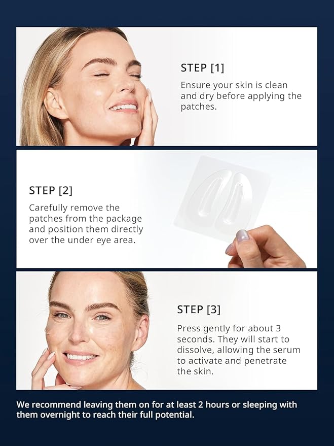 depology Deepcare+ Serum-Infused Micro Dart Patche | 12 Pairs Eye Mask | Under Eye Patches for Wrinkles | Hydrating Eye Mask with Peptides