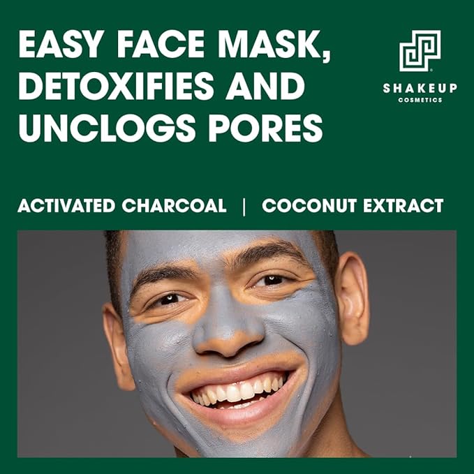 Mens 4-Piece Skin Kit for Clearer Skin, Targets Blemishes, Vegan Formula with Daily Face Wash, Clarifying Toner, Purifying Mask & Moisturiser Stick. Aka. SHAKEUP CLEAR SKIN KIT