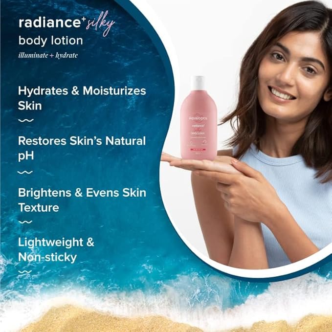 Radiance+ Silky Body Lotion for Very Dry Skin | 24-Hour Deep Moisturization with Watermelon & Niacinamide | Lightweight, Creamy & Fast Absorbing | 10.14 Fl Oz/300ml