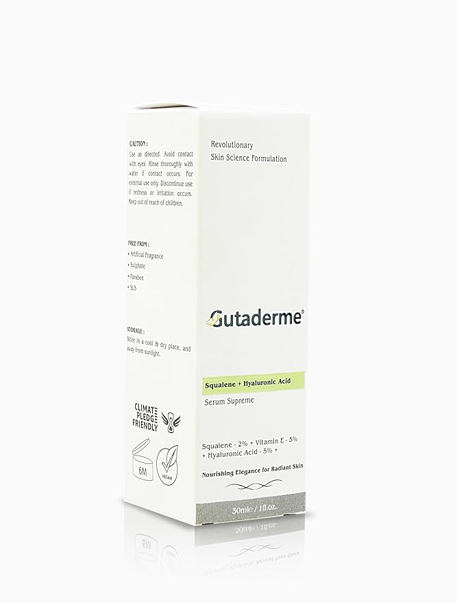 Squalene + Hyaluronic Acid Serum Vitamin E Face Serum & Hylunaric Acid Moisturizer, 30ml/f1 oz