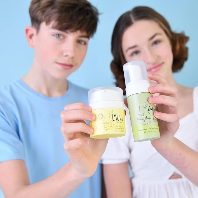 Moisturising Skincare Bundle- Foaming Facial Cleanser 100ml & Face Moisturiser 50ml, Dermatologically Tested, for Sensitive Skin