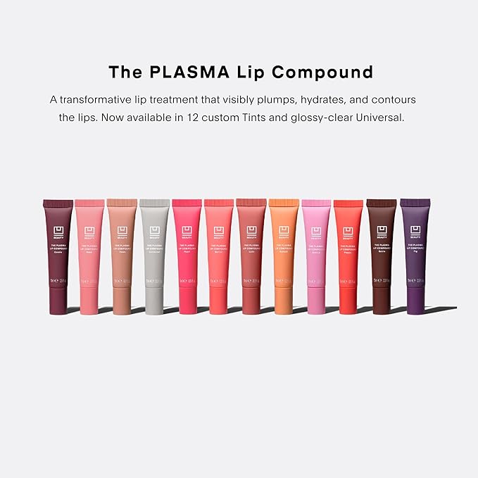 U Beauty The PLASMA Tinted Lip Compound Anti-Wrinkle & Anti-Aging Treatment - Shimmery Plumping Lip Gloss with Hyaluronic Acid, Shea Butter, Salicylic Acid & Peptides to Deeply Hydrate,Fawn- 15 mL