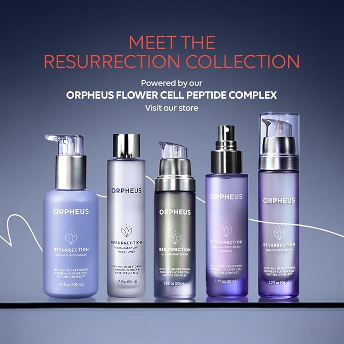 ORPHEUS All-In-One Plant Stem Cell Face Serum with Collagen Stimulating Peptide Complex, Hyaluronic Acid, Niacinamide, Vitamin C and Wild Indigo | 1 Fl. Oz. (30ml). 100% Clean. For ALL skin types