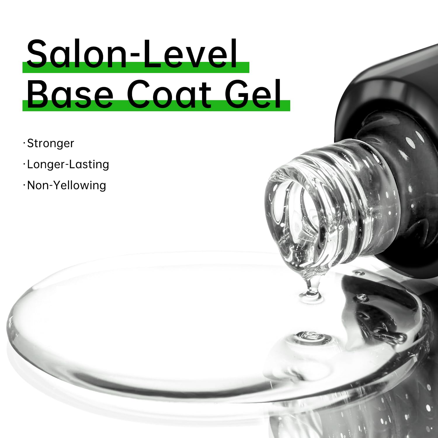 2pcs 0.5 fl oz Hema Free Gel Nail Polish No Wipe Top and Base Coat Set