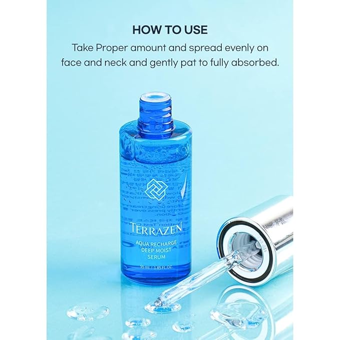 Aqua Recharge Deep Moist Serum, 1.85 fl oz / 55ml - Korean Face Serum, K Beauty, Biotics Intensive Serum, +8 Hyaluronic Acid for Dewy Radiance