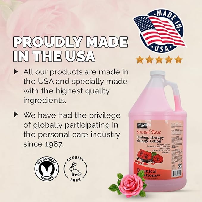 PRONAIL - Healing Therapy Massage Lotion, Sensual Rose, 128 Oz for Professional Pedicure, Body and Hot Oil Manicure