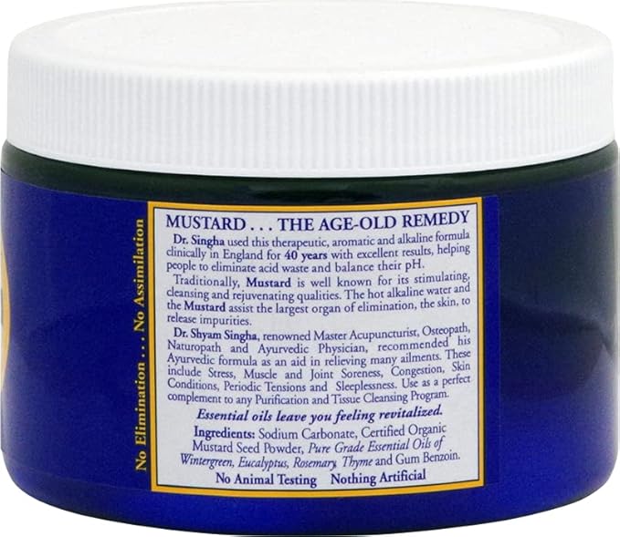 Dr. Singha's Mustard Bath, Therapeutic Bath Salts (8 oz)