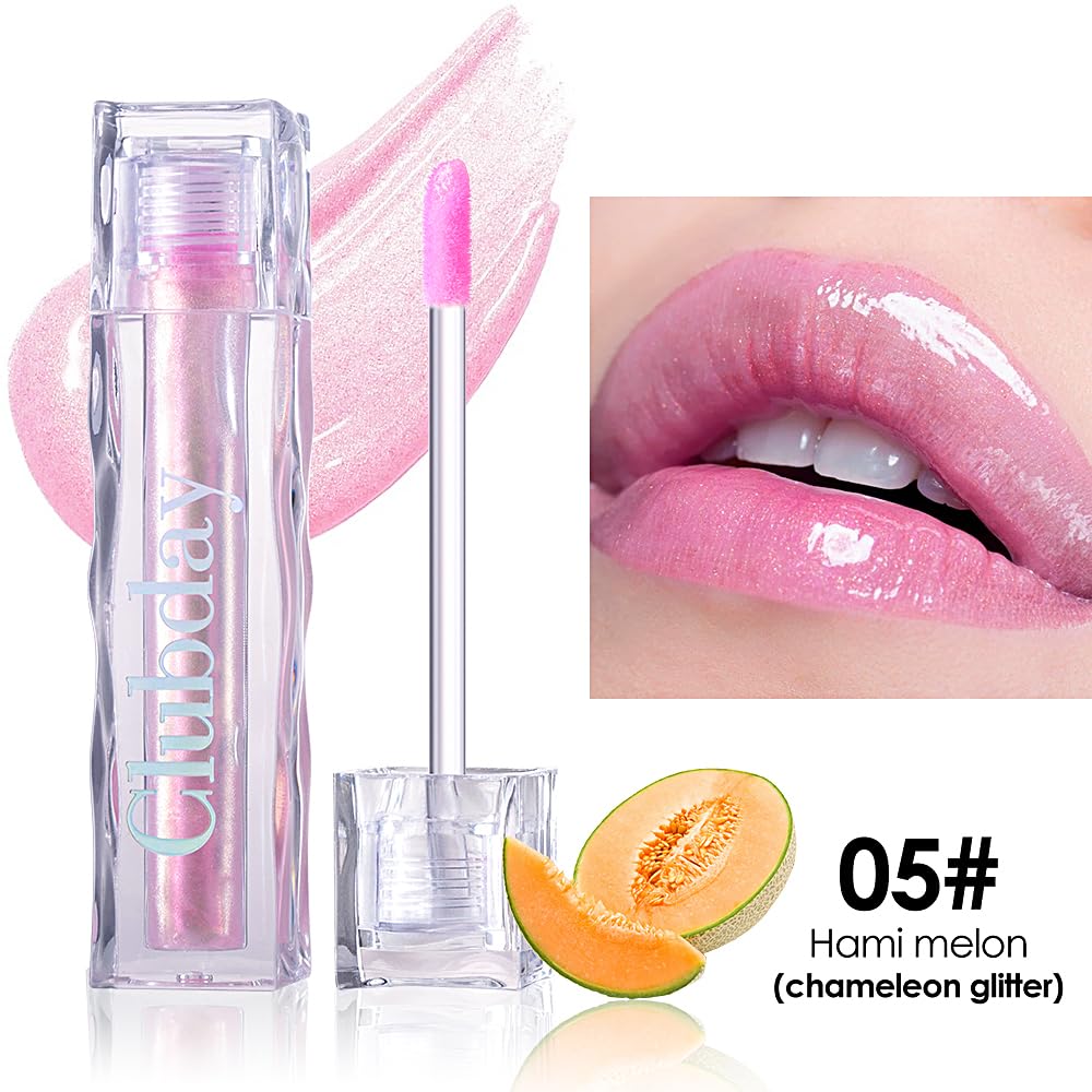 Color Changing Lip Oil, Magic Warm Change Moisturizing Lip Balm, Fruit Flavoured No-Sticky Plumping Lip Oil Long Lasting Hydrating High Shine Lip Care 0.16oz/4.5ml (2Pcs Set)-05