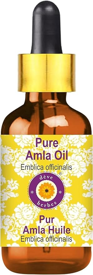 dève herbes Pure Amla Oil (Emblica officinalis) with Glass Dropper 5ml (0.16 oz)