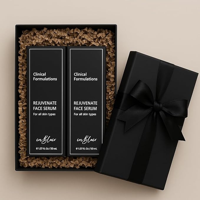 2 Bottle Pack - Inblair Rejuvenate Resurfacing Face Serum - Skin Care Serum for Face Wrinkles, Fine Lines, Dark Spots - Multi-Weight Hyaluronic Acid Formula for All Skin Types