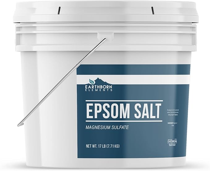 Earthborn Elements Epsom Salt 2 Gallon Bucket, Magnesium Sulfate, Soaking Solution