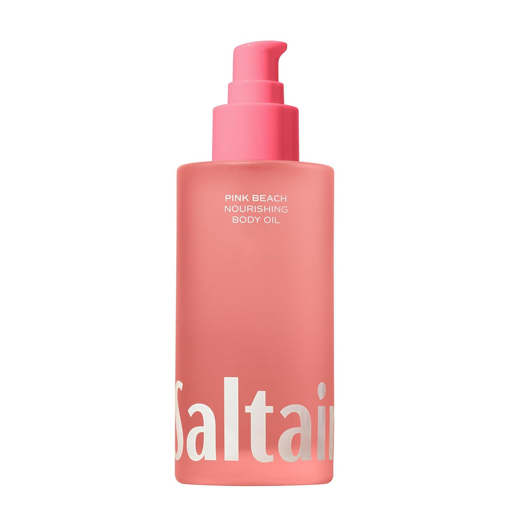 Saltair Body Oil. Luxurious Pink Beach After Shower and Bath Oil Moisturizer for Women. Botanical, Non-Greasy, and Well-Absorbing Lotion for Hydrating Dry Skin. 4oz Pump Bottle