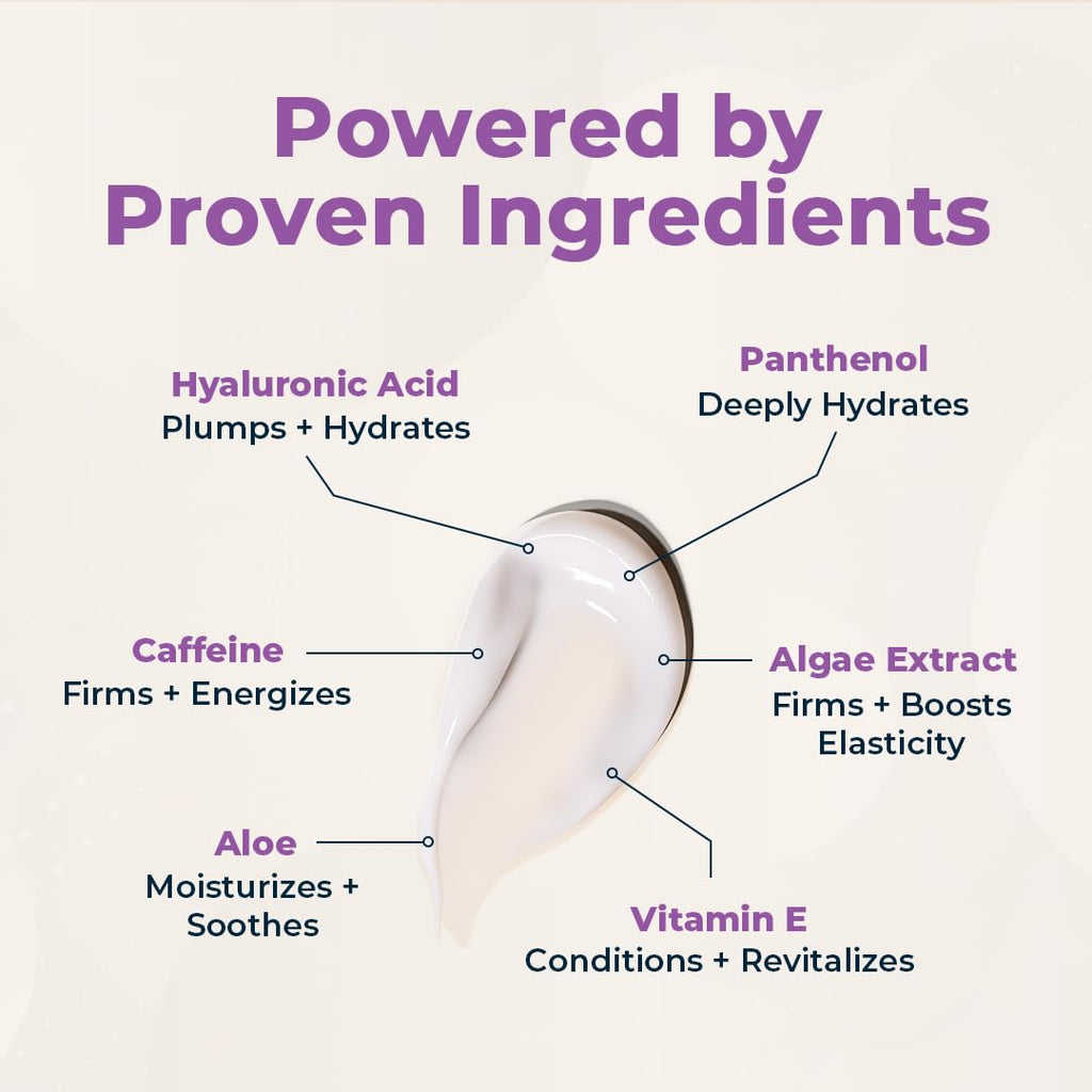 VitaMedica Hyaluronic Acid Body Moisturizer with Algae, Aloe + Panthenol - Intense Moisture Hand & Body Lotion for Firming, Hydrating, Anti-Aging - Fragrance Free -18.25 fl oz