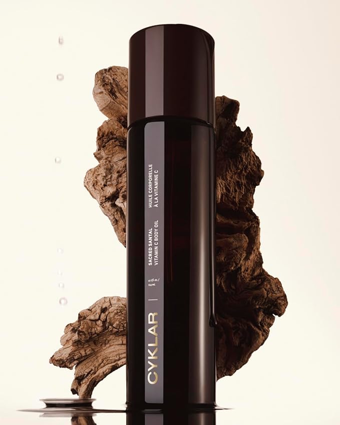 Vitamin C Body Oil for Women and Men. Moisturizing Sacred Santal & Body Wash Bundle