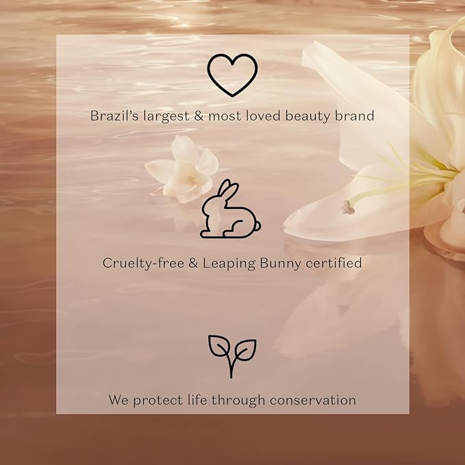 O Boticário Lily Satin Hydrating Body Cream, 24 Hour Fragranced Body Butter for Dry Skin, 8.8 Ounce