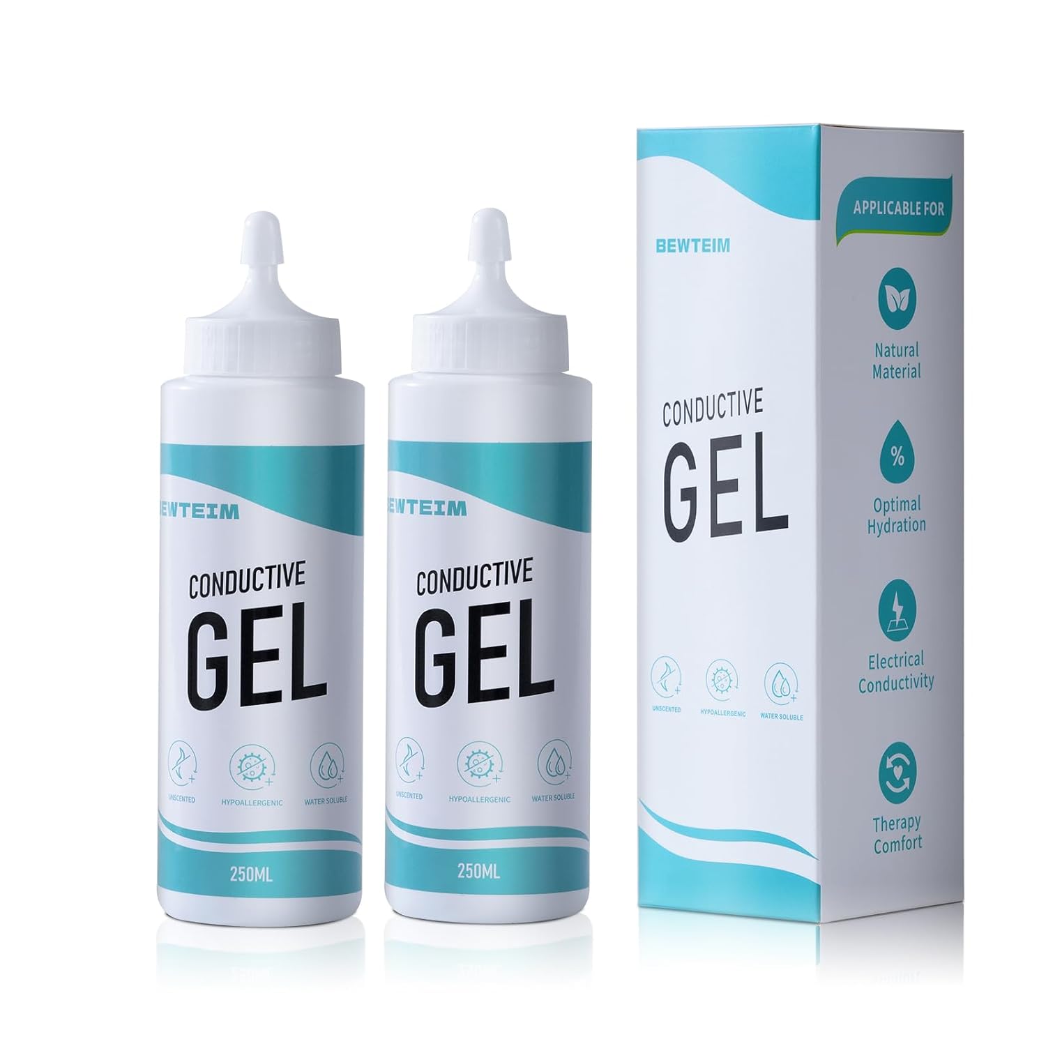 Conductive Gel for Face Microcurrent Skin Soothing and Hydrating, Pack of 2