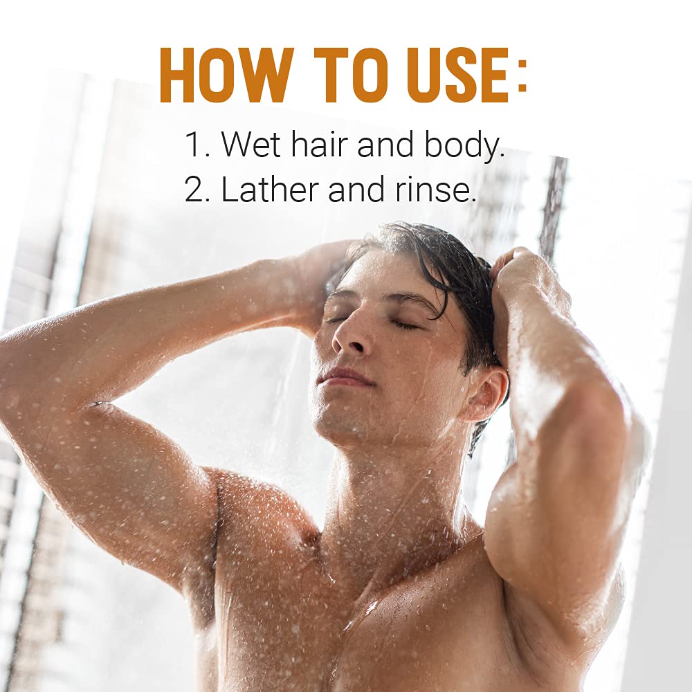 Woody's Hair & Body Shampoo Bar for Men – 2-in-1 Solid Shampoo Bar & Body Wash, Deep Cleansing, Moisturizing, Refreshing Scent, 8 oz, 2 Pack