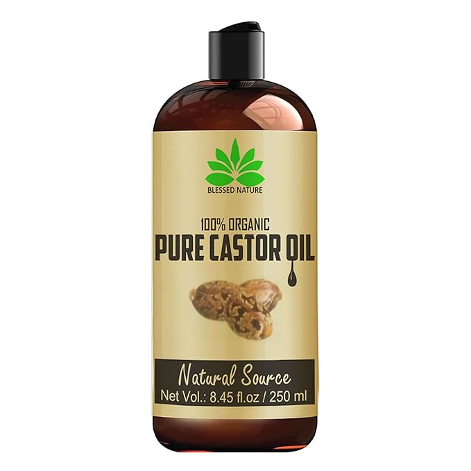 Organic Castor Oil - Cold-Pressed 100% Pure for Hair, Skin, and Wellness