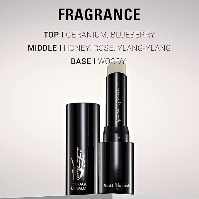 Courage Lip Balm – Hydrating Lip Balm for Men - Shea Butter & Cica to Moisturize & Soothe Dry, Chapped Lips – Anti Aging Lip Moisturizer and Improve Softness of Lips, 0.12oz.