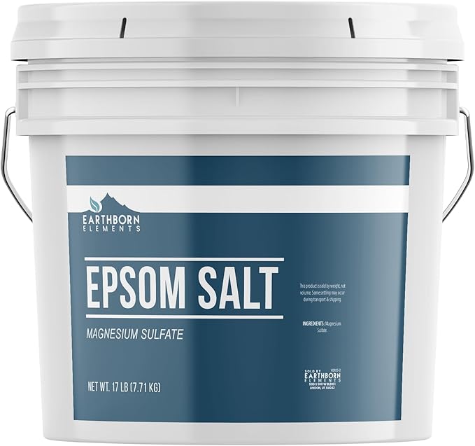 Earthborn Elements Epsom Salt 2 Gallon Bucket, Magnesium Sulfate, Soaking Solution