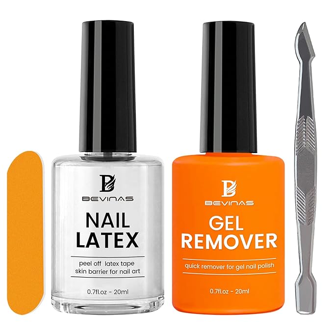 Gel Remover & Nail Latex for Nails Polish Gel Remover Gel Nail Polish Remover Set Nail Latex Tape Gel Remover & Nail Latex