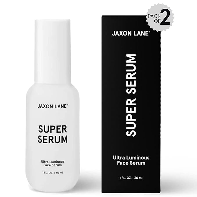 SUPER SERUM Anti Aging Serum for Face: 5% Niacinamide Serum, Bakuchiol Serum, Vitamin C Face Serum for Men Korean Skin Care Tranexamic Acid Textured skin treatment, Pore Minimizer JAXON LANE 2 Bottles