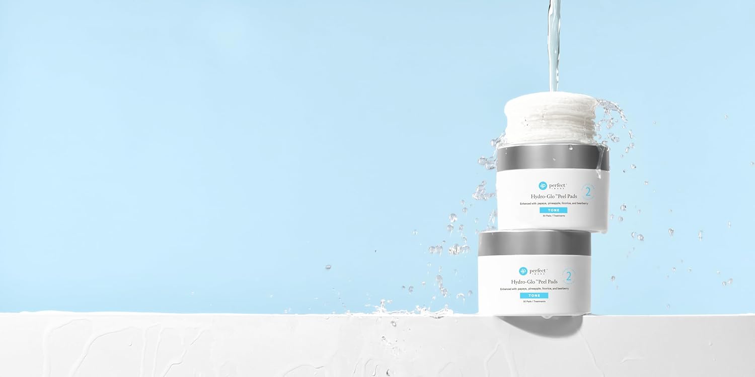Hydro-Glo Peel Pads - Enhanced with Kojic, Mandelic, Glutathione, Licorice, Papaya, Pineapple, Bearberry Extracts (40% Strength)