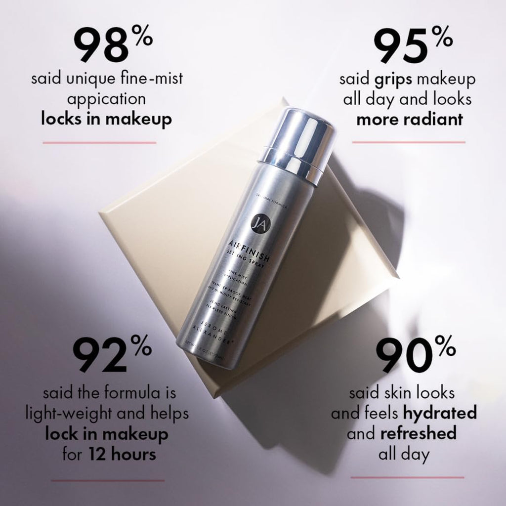 Jerome Alexander MagicMinerals AirFinish Setting Spray, Long-lasting Finishing Spray, Weightless-feel, Flawless, Matte Coverage