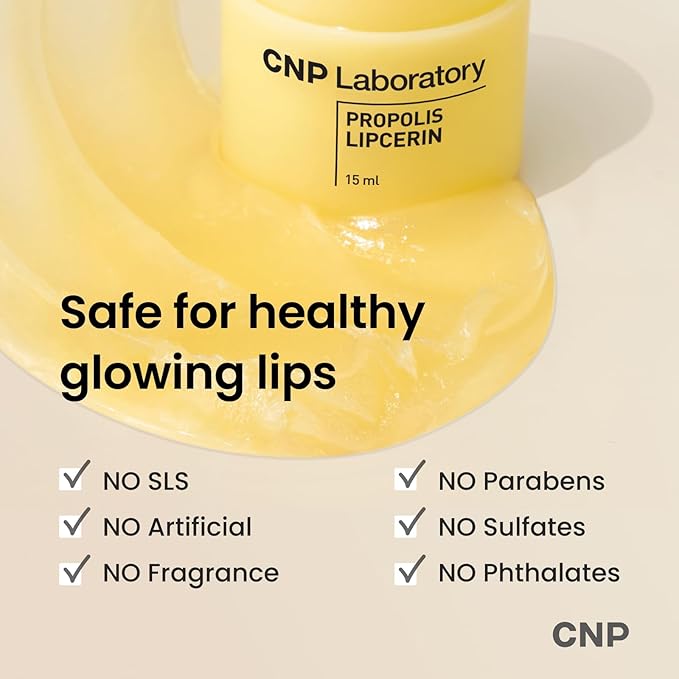 CNP Honey Lip Butter - Propolis Lipcerin™ 01 Original, Hydrating Overnight Manuka Lip Balm & Mask, 12hrs Long-lasting Moisture, Gifts for Women, Korean Skin Care, 0.5 fl.oz.