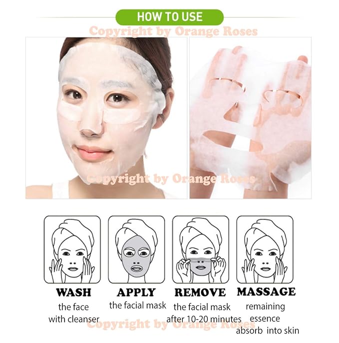 (Entel) 72 pcs VEGGIE Combo-Pack, Premium Korean Facial Mask Sheet (9 Types x 8 pcs), Five Chemical Free : No Paraben, No Silicon, No Mineral Oil, No Artificial Colors,No Ethanol