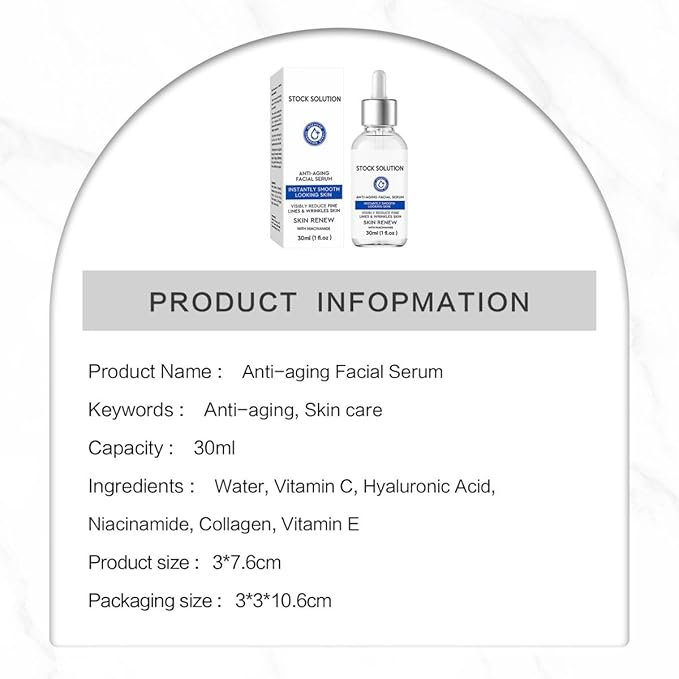 2 PCS Firming Facial Serum, Skincare Stock Solution, Stock Solution Facial Serum, Moisturizing and Firming, Moisturizing and Firming, Suitable for All Skin Types