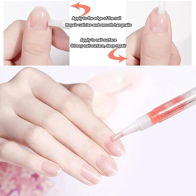 Natural Nail Growth Oil,Nail Growth Oil Pen,Cuticle Oil, Natural Growth Serum For Nails Moisturize -For Growth And Strength, Nail Strengthener For Damaged Nails (Watermelon oil, 0.18 / Fl Oz)