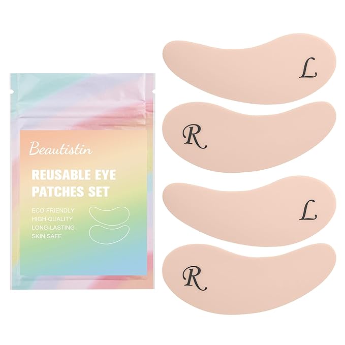 Under Eye Patches Silicone - 2 Pairs Reusable Eye Patches, Eye Wrinkle Patches, Reusable Under Eye Mask, Plump Fine Lines & Wrinkles, Cream