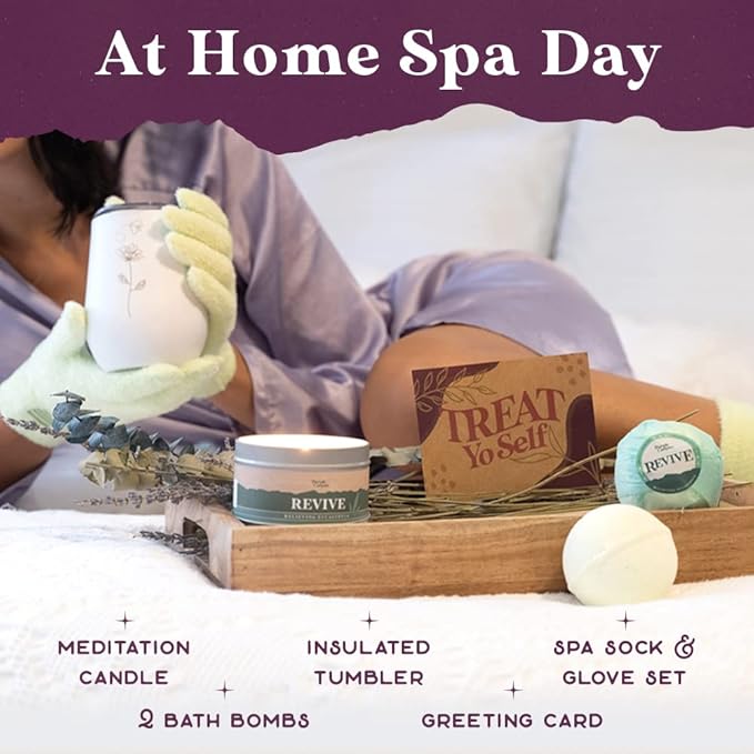 Purple Canyon Spa Gift Box for Women | Revitalizing Eucalyptus Spearmint Stress Relief Gift for Women