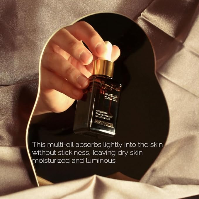 Jeju Camellia Glow Oil for Face 0.84fl.oz.(25ml) Camellia Japonica Seed Oil 15%, Non-Sticky, Anti-Blemish calming & healthy Balancing Care