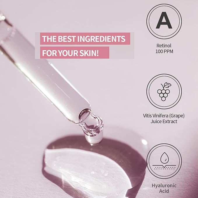 Face Retinol Serum 50ml / 1.69fl. OZ for Skin Elasticity Moisturizing Soothing Calming and Sensitive Skin with Natural Plant Source Extracts and & Peptide Complex Ingredients