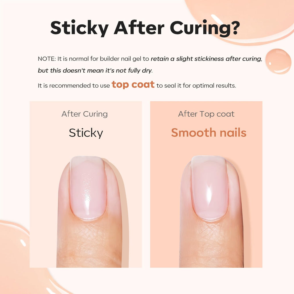 modelones Builder Nail Gel, 8-in-One Gold Shimmer Builder, Champagne Sparkle Glitter Rubber Color Base Gel Polish LED Lamp Cured, Apex Building Strengthener Extension for Home DIY Salon Girls